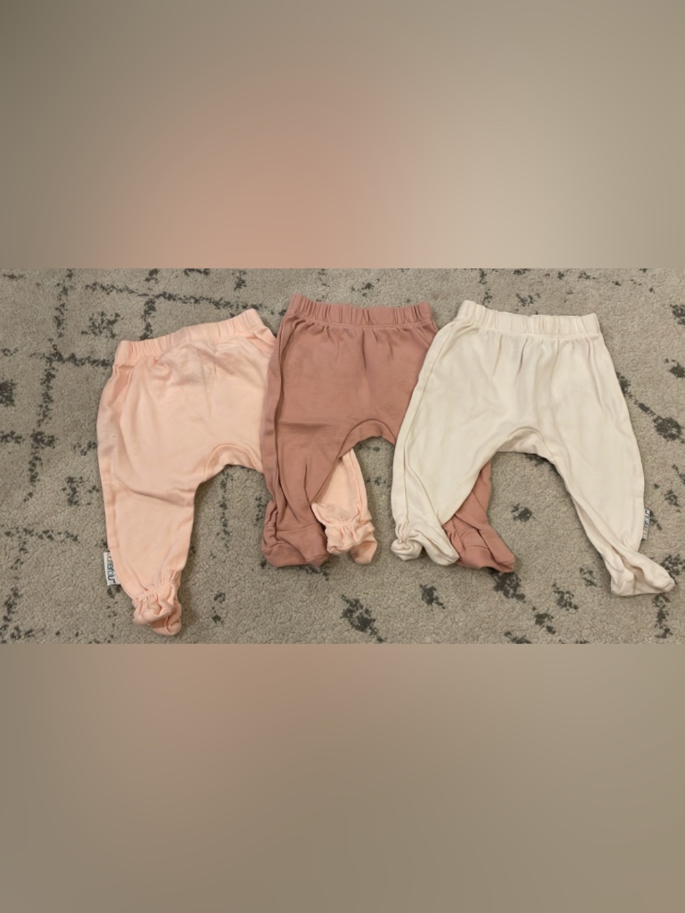 newborn organic cotton pants with feet